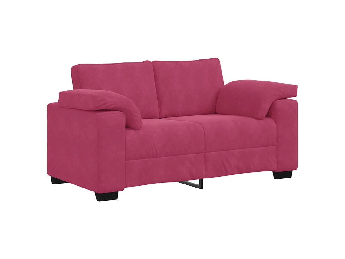Sofá Loveseat Vidaxl Vermelho Veludo