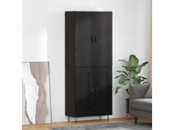 Vidaxl Buffê 2 Pcs Carvalho Preto Madeira Engenheirada E Vidro