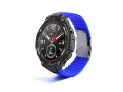 Bracelete Silicone Stripe Adaptável Amazfit T-Rex 2 Azul Claro