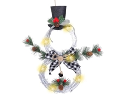 Grinalda de Natal com Luzes Led, 40 Cm, Pingente para Decoração de Porta, Tapeçaria, Decoração, Baixo Consumo, Moderno, Ergonômico, Uso STELASPLEN