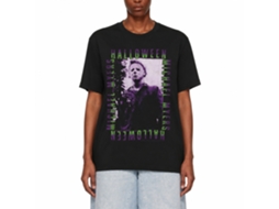 Rockinstone Halloween Movie Repeat Gradient Text Black Adult T-shirt Size:xl