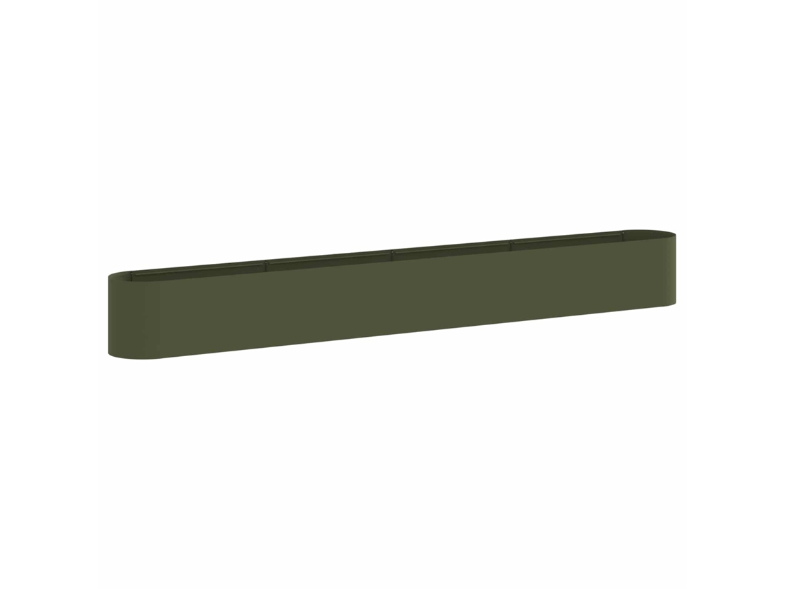 Conjunto 1 Vaso De Jardim Vidaxl Verde-azeitona Metal (360 X 40 X 40 Cm)