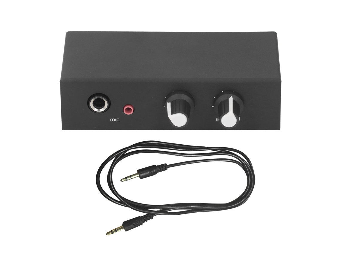 Mixer Mali de microfone e música, 6.5mm dinâmico, 3.5mm condensador, amplificador, controle independente, DC 5‑12V