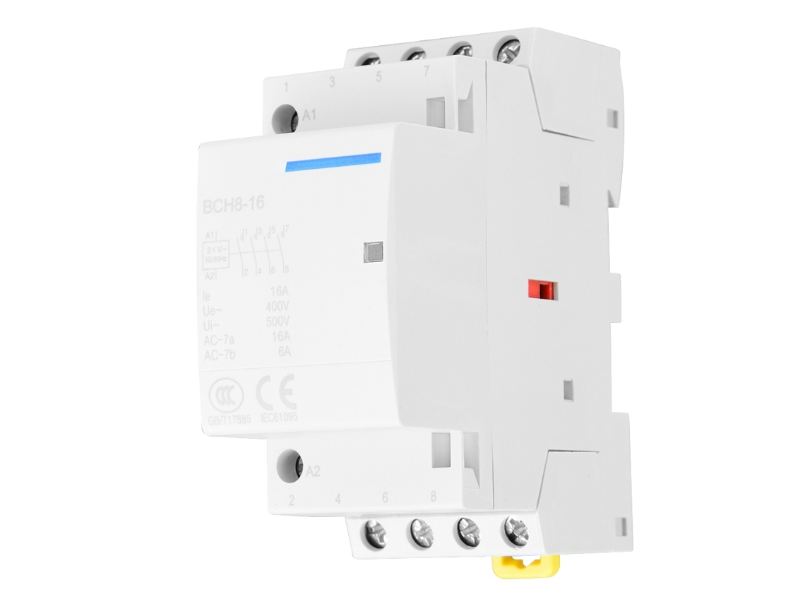Contator Ca Residencial 4p 16a 220v/230v 50/60hz Com Fixação Em Rail Din, 2na 2nf