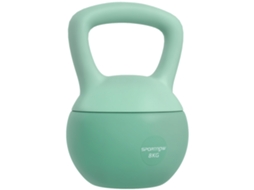 Kettlebell de 8 kg pré-embalado, haltere russo com superfície metálica e antiderrapante para treino em casa, Ginásio 19x19x28 cm, verde.
