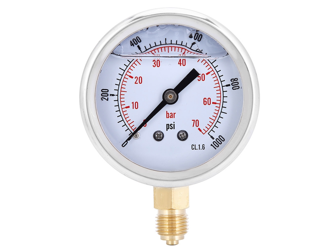 Manômetro Radial Profissional Ts pgg604 0 70bar 1/4bsp Aço Inoxidável para Uso Doméstico e Industrial