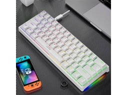 Lurelia Teclado Mecânico Para Jogos K620 Mini Com 61 Teclas, Rgb, Conector E Type-c Hot-swap