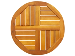 Conjunto 1 Tampo De Mesa Vidaxl Marrom Madeira De Acácia