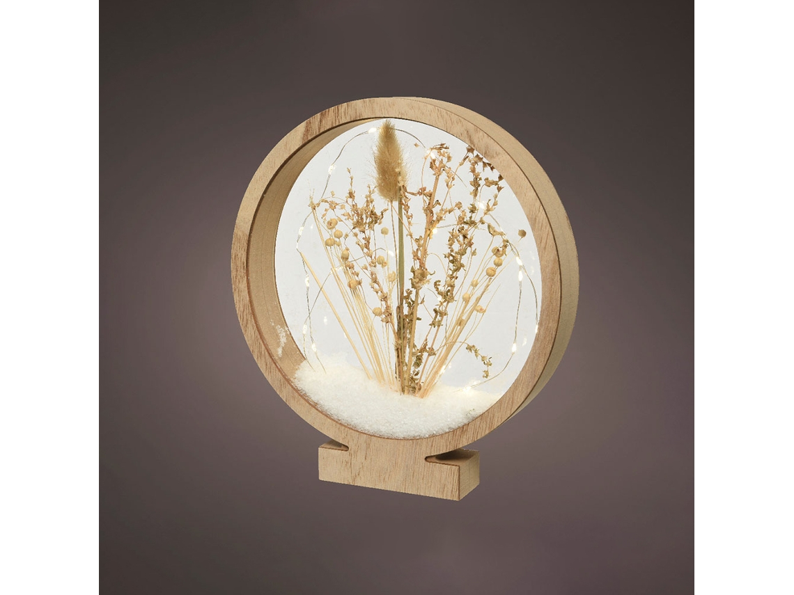 Círculo de Madera Con Microleds 4,30X25X27,5Cm 25 Leds
