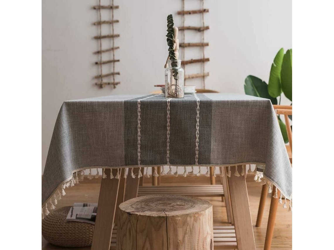 Lurelia Toalha De Mesa Algodão Linho 140 Cm Bordado