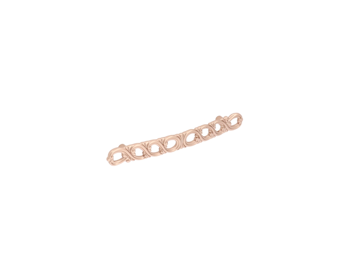 Puxador para Móveis HARDWAREXCHANGE em Zamac com 192mm de distância entre centros, banho de ouro, conjunto de 6