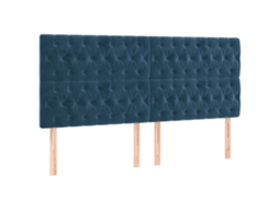 Conjunto 4 Cabeceira VIDAXL Azul Veludo