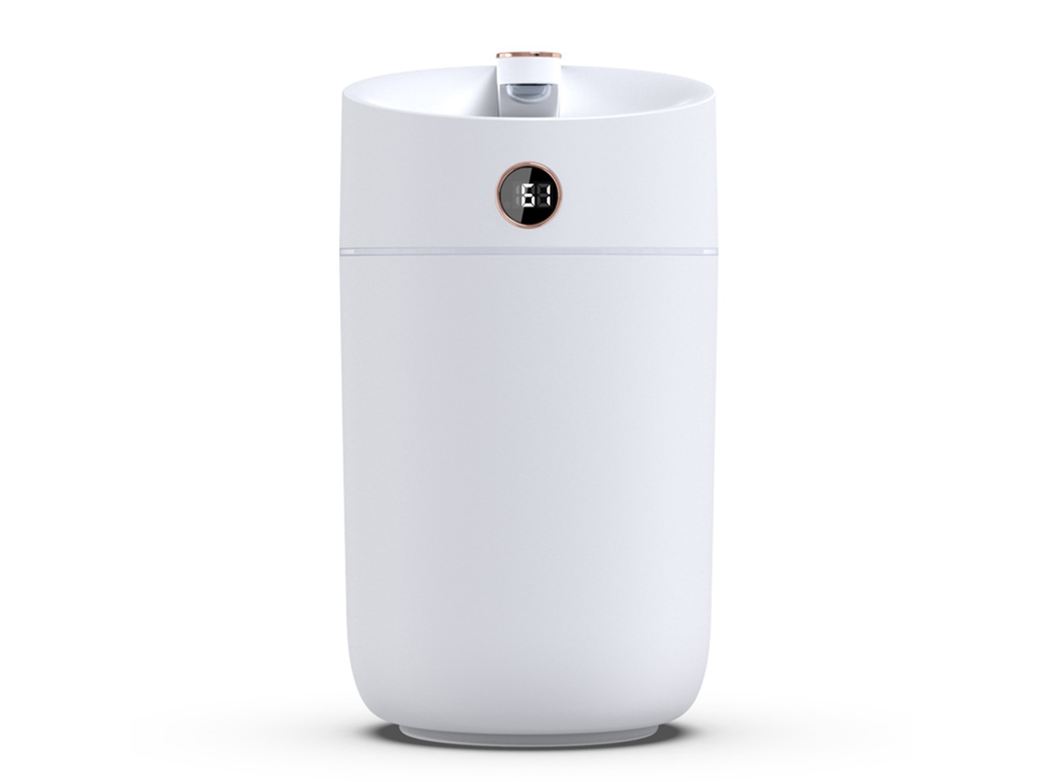 Umidificador de Névoa Fria S/MARCA 3L, Display de Umidade, Bicos Duos, Luz LED Noturna, USB