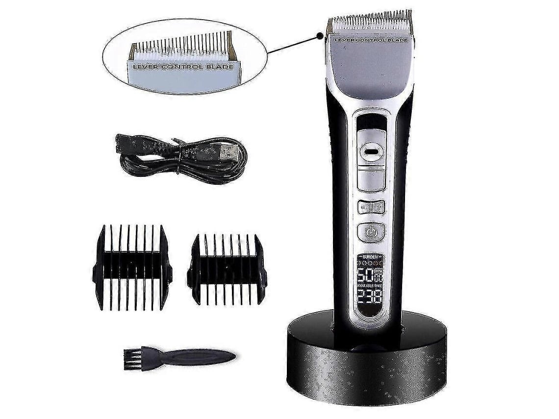 Cortador De Cabelo Profissional, Com Base De Carregamento, Acessórios