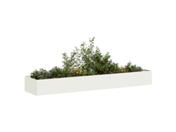 Vidaxl Vaso Floreira 360x80x40 Cm Aço Branco