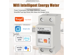 Yuru medidor Inteligente Tuya Wifi Monofásico com Tela Lcd e Visualização Remota Via App