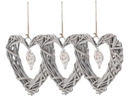 Guirlanda Rústica De Vime Em Formato De Coração, 3 Peças, Para Decoração De Parede, Ideal Para Casa, Gokoco