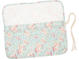 Estojo Grande Para Lápis Com Organizador Para Pincéis E Marcadores, Em Lona Rosa.