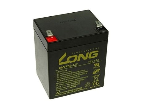 Bateria de longa duração 12V 5Ah, cabo F2 (WP5 12B F2)