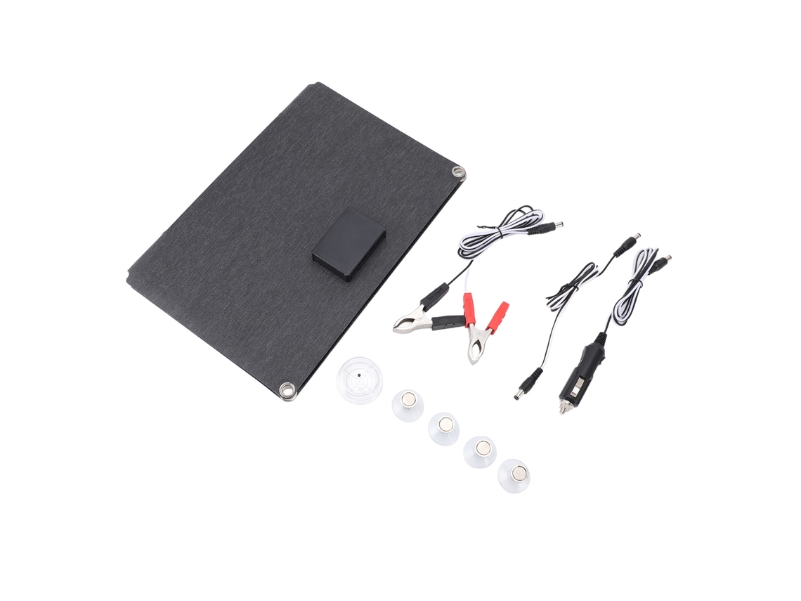 Ronjoe-carregador De Painel Solar Portátil 40w Dobrável Com 2 Usb 5v E Instrumento De Medição De Foco
