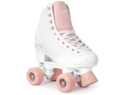 Patins 4 Rodas Figure Branco Rosa Eu 34Sfr Skates