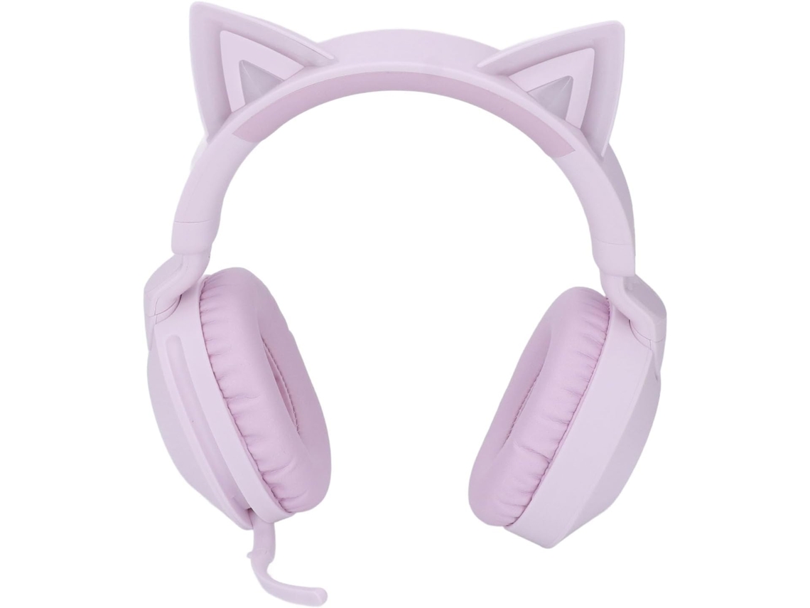 Fones De Ouvido Sem Fio Com Orelhas Gato, Luz Led, Bluetooth 5 4, Alto Falantes De 40mm, Design Dobrável, Para Crianças