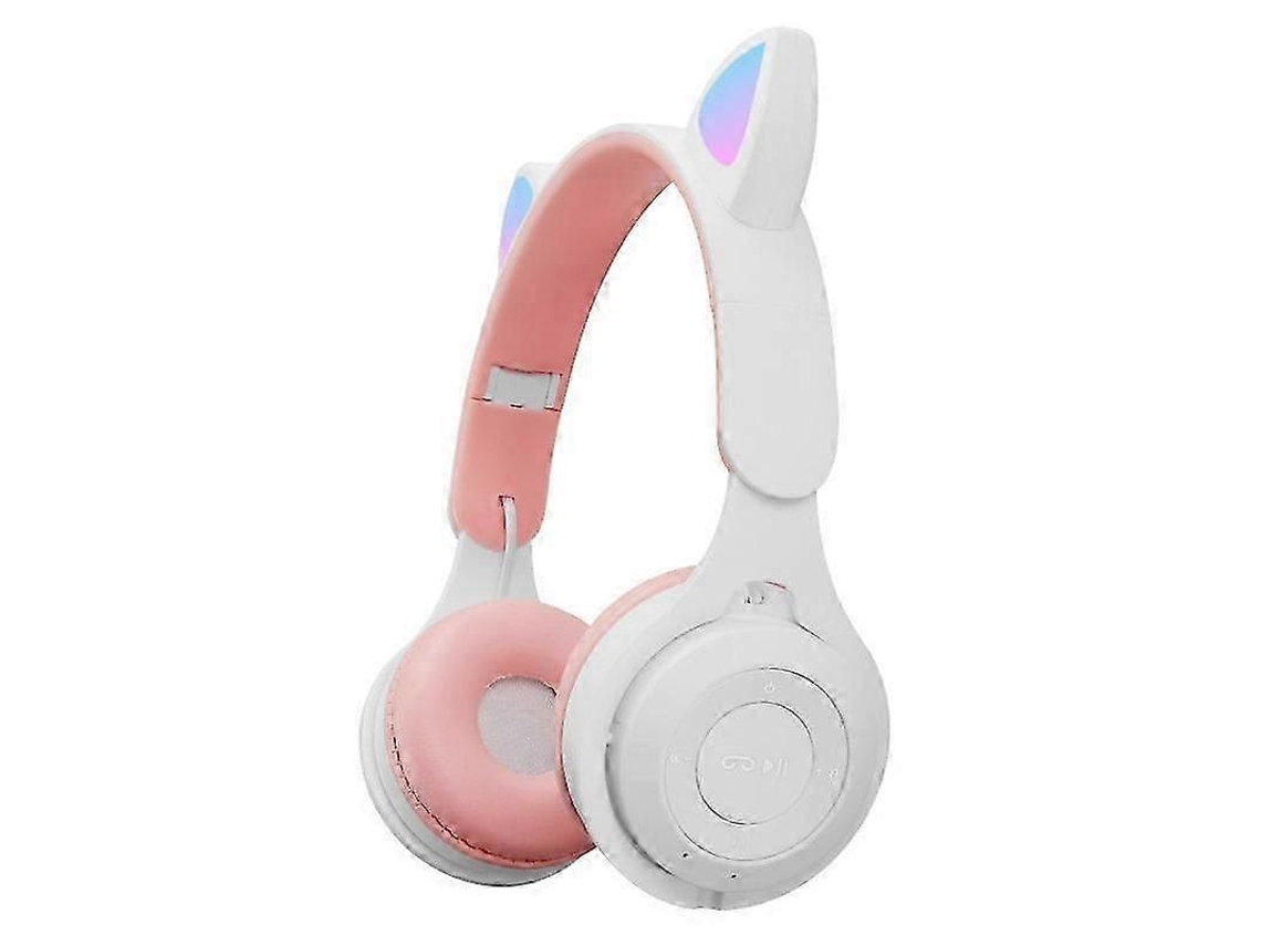 Fone de Ouvido Bluetooth Dobrável M6 com Orelhas de Gato Luminosas, Entrada de 3,5 Mm, Slot para Cartão Tf TAISHENGDA