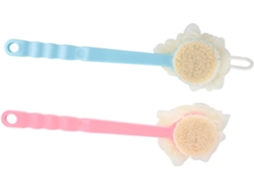 Conjunto De 2 Escovas Banho Homoyoyo Com Cabo Longo E Cerdas Macias Para Esfoliação Das Costas Massagem Corporal, Em