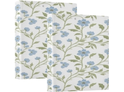 Pasta Escolar William Morris Estilo Retrô, 3 Argolas De 1, 5 Polegadas Com Bolsos Internos, Pacote Com 1 2 Unidades