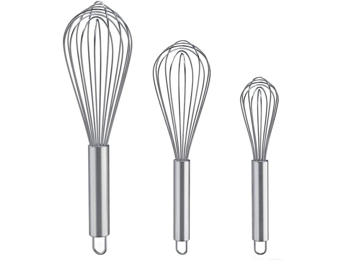 Batedores para Cozinhar, Pacote com 3 Batedores de Aço Inoxidável para Misturar, Bater e Bater SUNNY SPACES