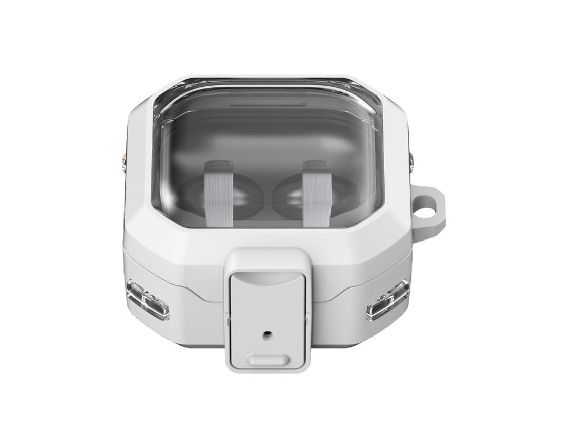 Capa Protetora Halinuia Armadura Resistente Modelo Bg4 (compatível Galaxy Buds4/4 Pro, Transparente Com Interruptor)