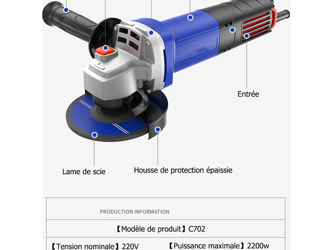 Esmerilhadeira Angular, 1500 W