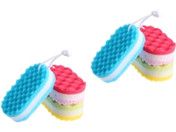 Conjunto De 6 Esponjas Banho Esfoliantes Baluue Limpeza Suave E Cuidados Relaxantes Para A Pele