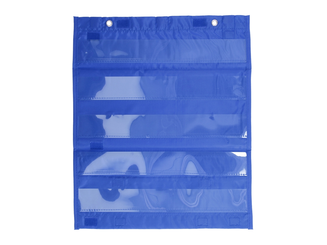 Mali quadro de Bolsos Magnético 5 Fileiras Transparentes para Sala de Aula e Casa Azul