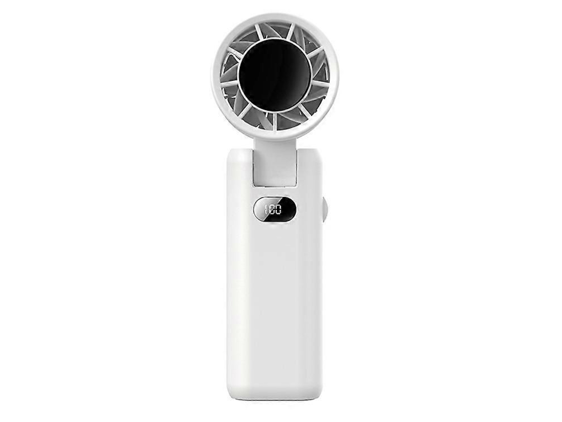 Wt22 Mini Ventilador Portátil Recarregável Turbo Com 5 Velocidades, Dobrável E Com Visor Digital