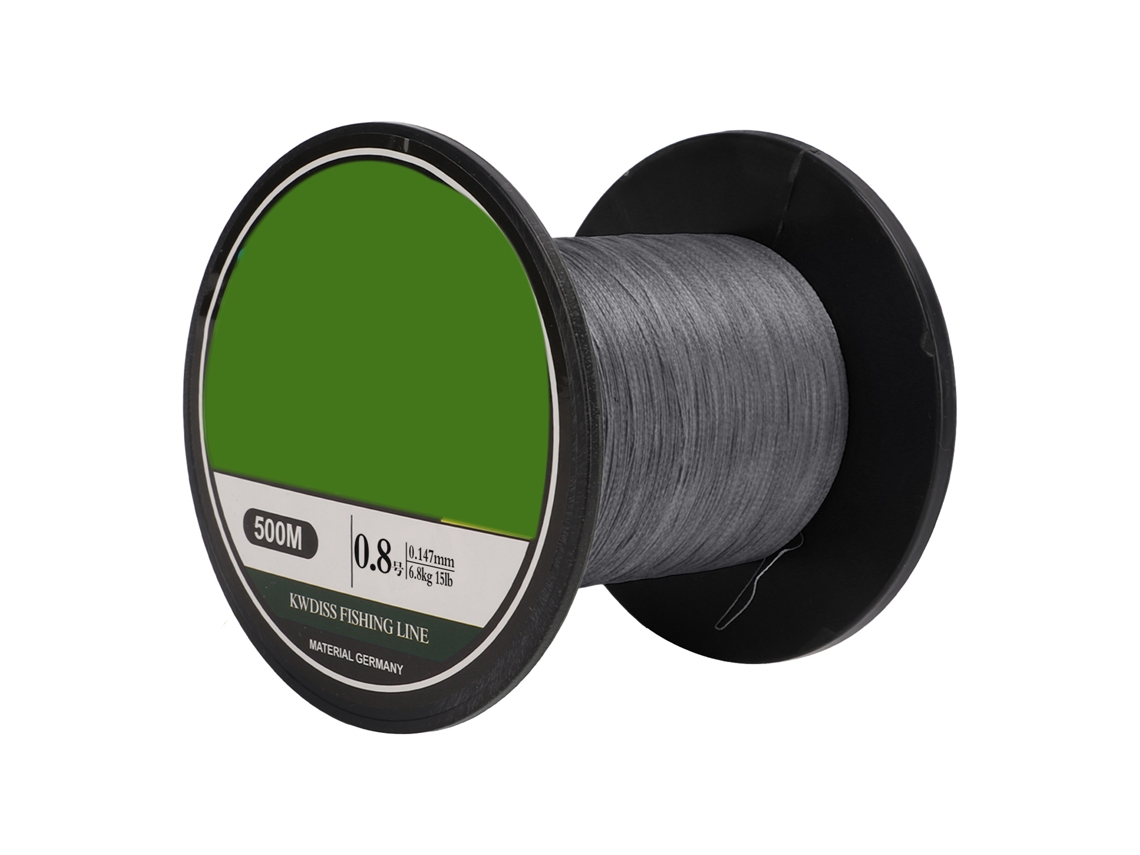 Linha de Pesca Trançada Pe 4 Fios 500m Cinza