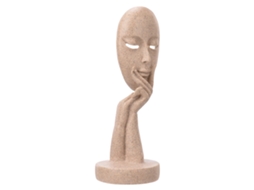 Decoração de Sala Nórdica Sandstone com Rosto Humano Pequeno