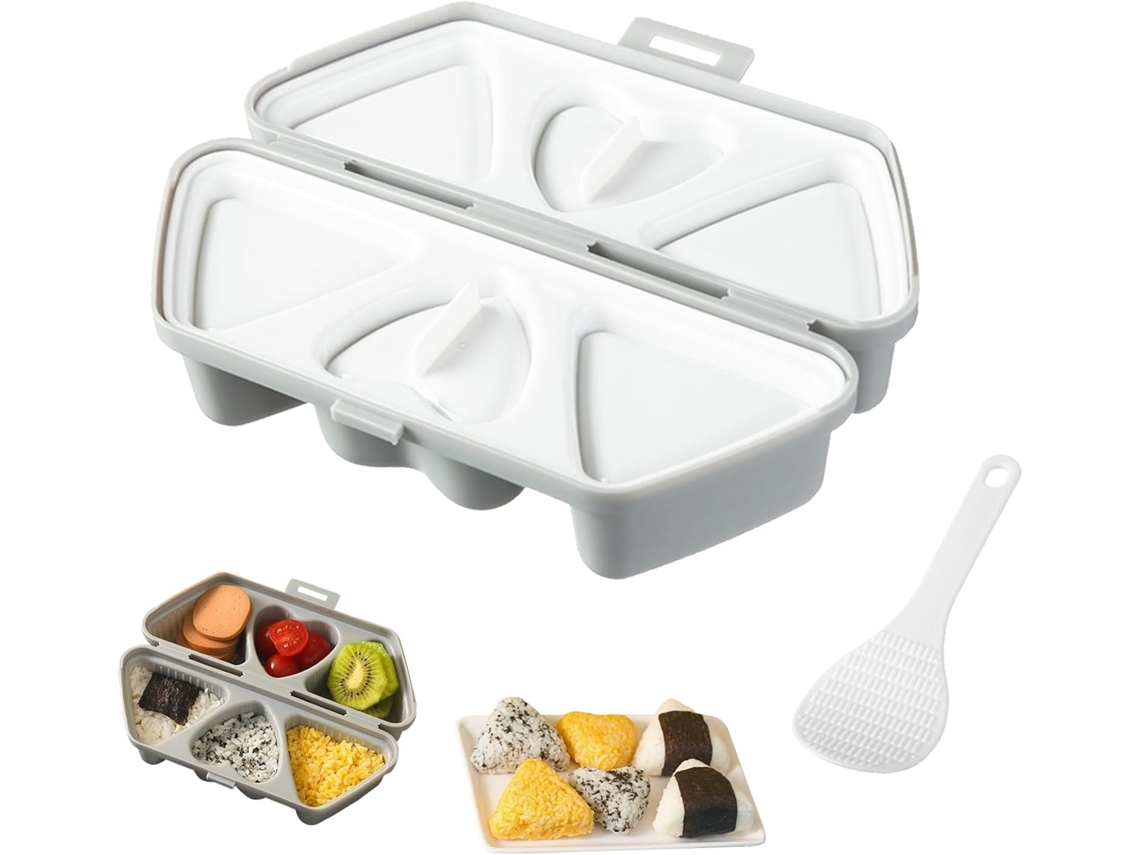 Conjunto De Moldes Triangulares 6 Em 1 Para Fazer Sushi, Fácil De Guardar, Portátil E Fácil De Limpar