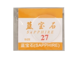 Lente De Cristal De Safira Relógio 1.5mm Espessa 27mm Transparente Resistente