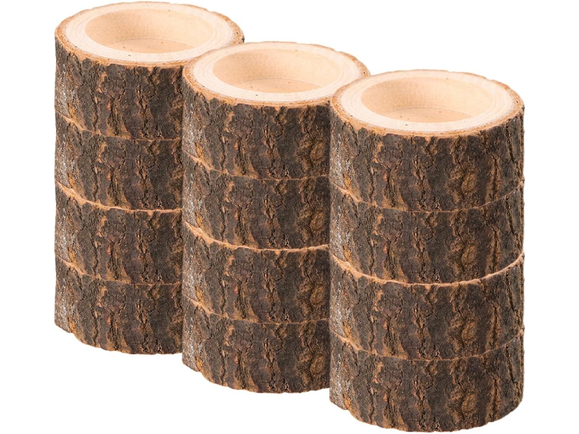 Conjunto De 12 Castiçais Decorativos De Madeira Para Velas Tealight, Criativos E Ideais Para Casamen Gokoco