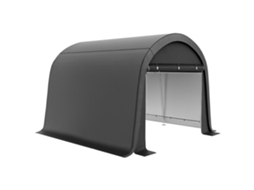 Tenda De Armazenamento Para Jardim, Estrutura Robusta Em Aço, Portas Grandes, 3x3m, Cinza