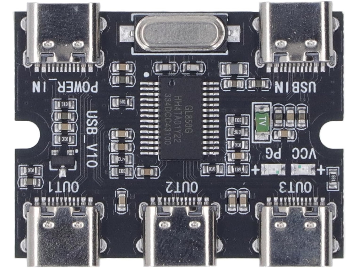 Módulo De Expansão Hub Usb 2.0 5v, 1 Entrada E 3 Saídas, Interface