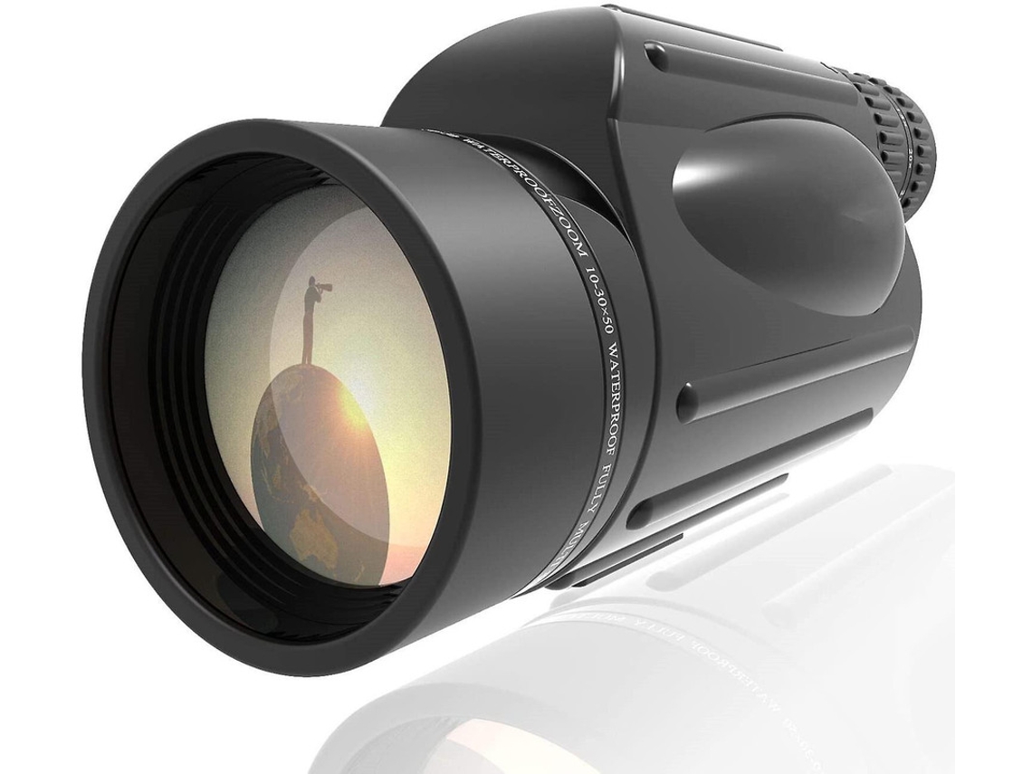 Telescópio Monocular 10 30x50 Bak4 Prisma Ip68 Anti Nevoeiro Presente Observação Pássaros Acampamento Caça Viagem Preto Bestvite