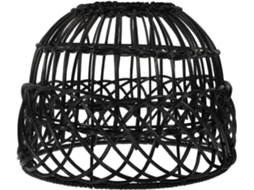 Luminária Suspensa de Vime Trançado, Design Rústico, Pp e Ferro, para Bar, Restaurante e Casa. SFUSHOS