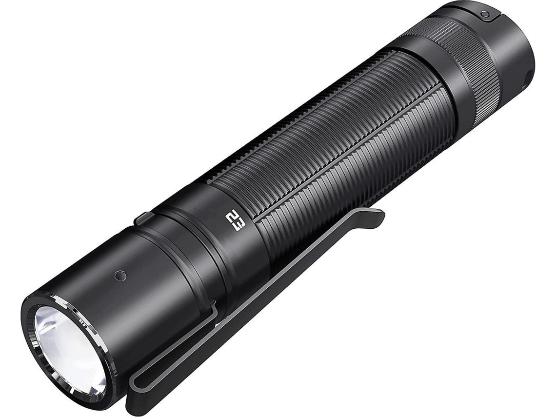 Tocha Klarus E2 1600lumens Cree Ipx8 168h Duplo Interruptor Camping Preto Yizhood