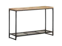Vidaxl Mesa Consola 110x35x75 Cm Madeira De Mangueira Maciça