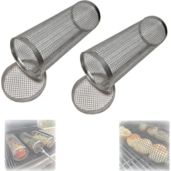 Cesto Para Churrasco, Em Aço Inoxidável