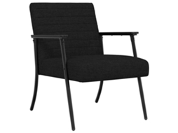 Conjunto 1 Poltrona Moderna Vidaxl Preto Tecido (59 X 75 X 78 Cm)