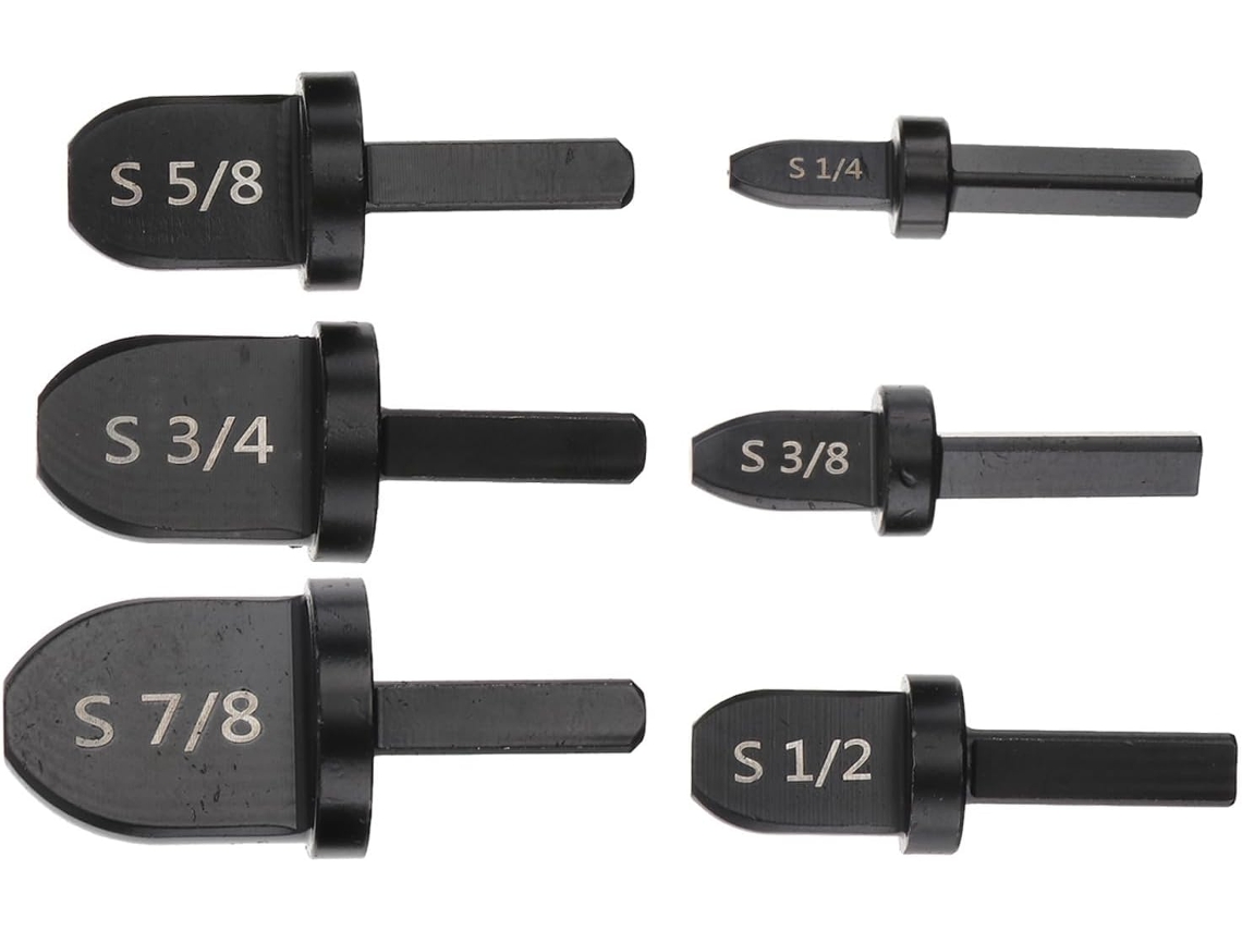 Kit com 6 peças de expansores de tubo de aço vermelho, prontos para uso com furadeira.