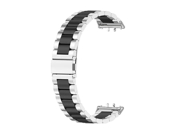 Pulseira De Aço Inoxidável Com Três Elos, Adequada Para Samsung Galaxy Fit3. preto Prata Yunzii